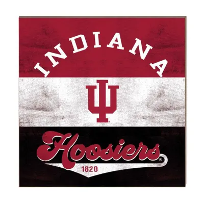  Hoosiers | Indiana 10 X 10 Retro Multi Color Sign | Alumni Hall