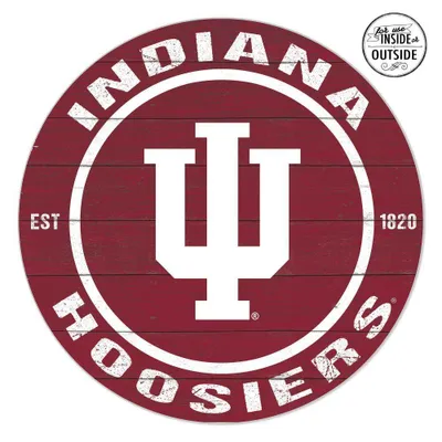  Hoosiers | Indiana 20 X 20 Circle Logo Sign | Alumni Hall