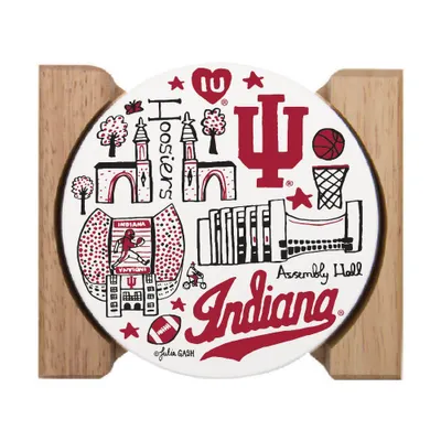  Hoosiers | Indiana Julia Gash Drink Coasters (4 Pack) | Alumni Hall