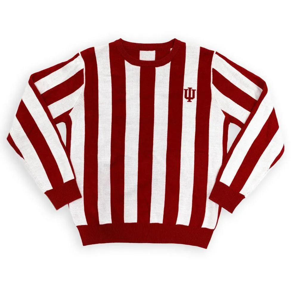 Hoosiers | Indiana Campus Ink Iu Candy Stripe Sweater Alumni Hall