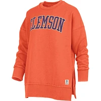 Clemson Pressbox Stone Gala Oversized Cozy Crew