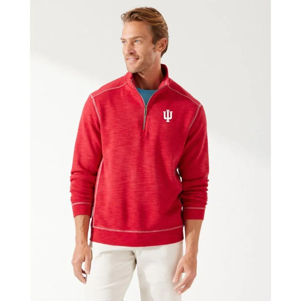 Hoosiers | Indiana Tommy Bahama Sport Tobago Bay 1/2 Zip Pullover Alumni Hall