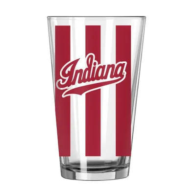  Hoosiers | Indiana 16oz Candy Stripe Pint Glass | Alumni Hall