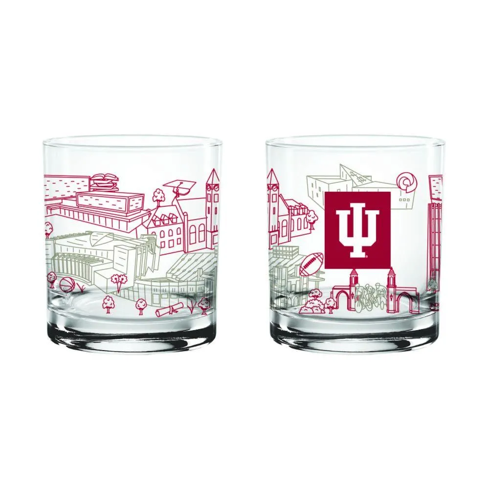  Hoosiers | Indiana 14oz Xd Campus Glass | Alumni Hall