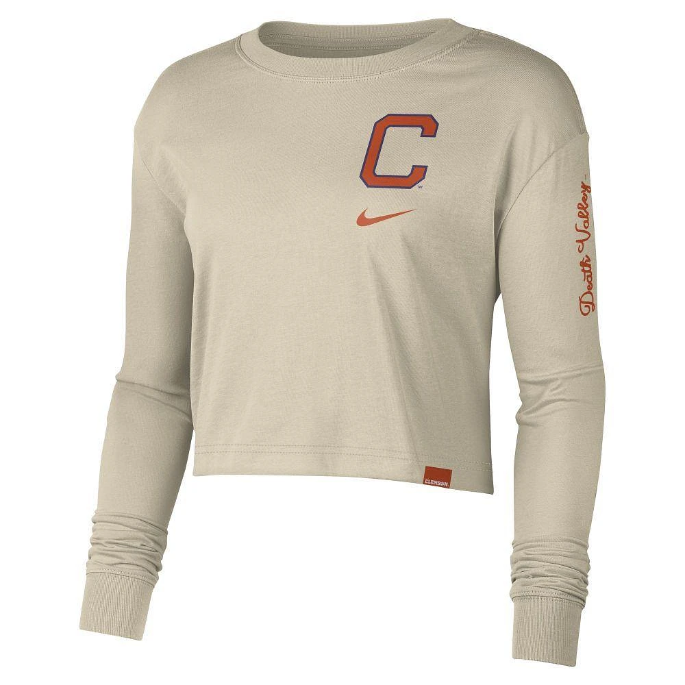 Clemson Nike Women's Cotton Jr Varsity Crew Top