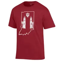 Hoosiers | Indiana Champion State Building Logo Tee Alumni Hall