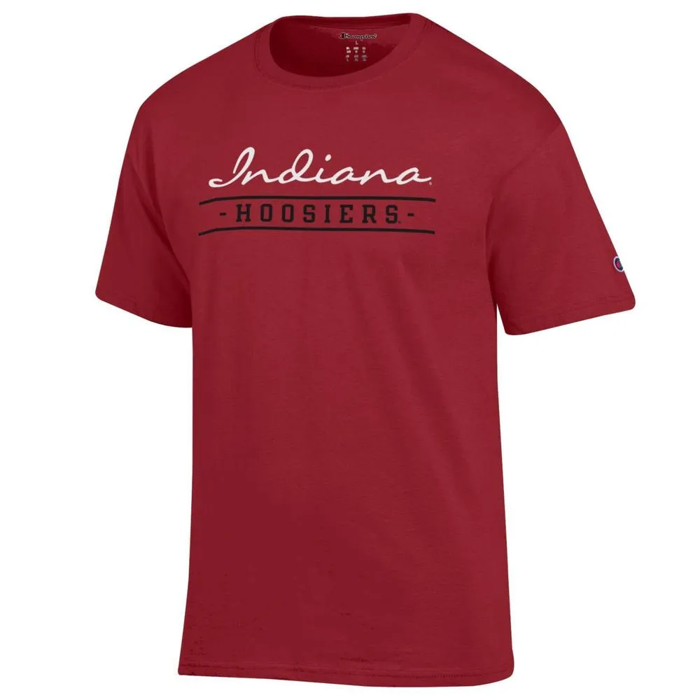 Hoosiers | Indiana Champion Women's Script Bar Mascot Tee Alumni Hall