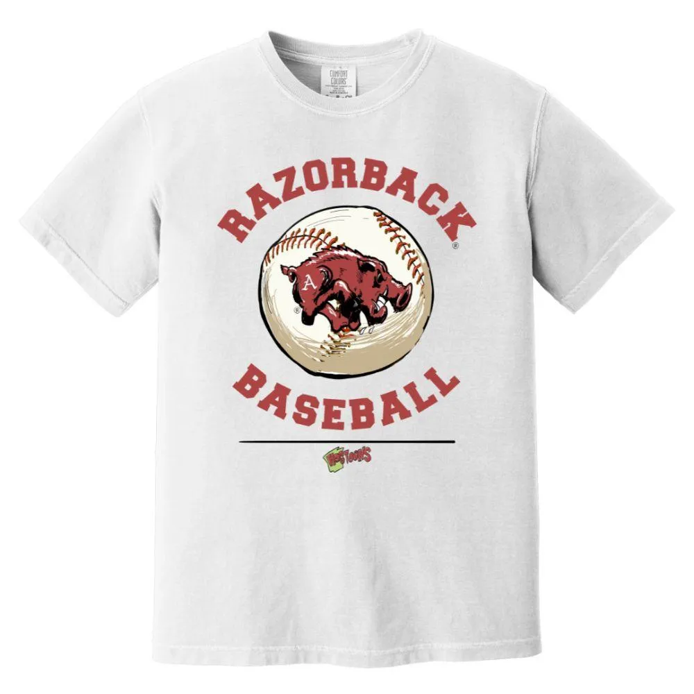 Razorbacks | Arkansas Razorback Baseball Hogtoons Comfort Colors Short Sleeve Tee Alumni Hall
