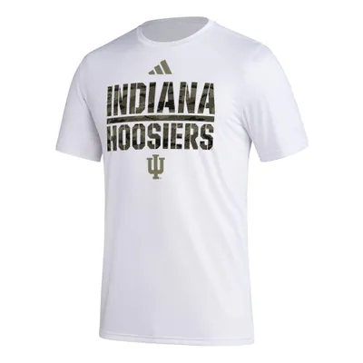 Hoosiers | Indiana Adidas Military Pregame Tee Alumni Hall