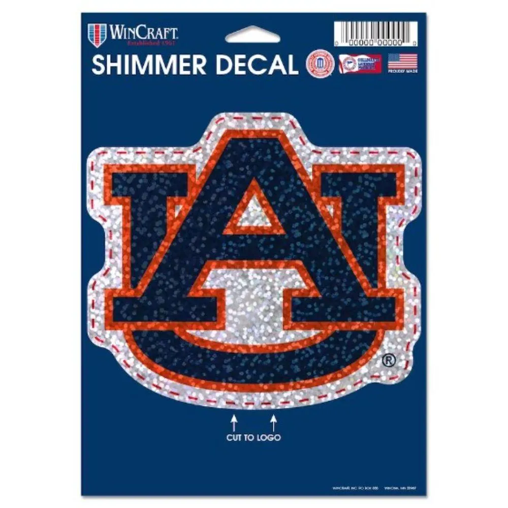  Aub | Auburn Wincraft 5 X 7 Shimmer Decal | Alumni Hall