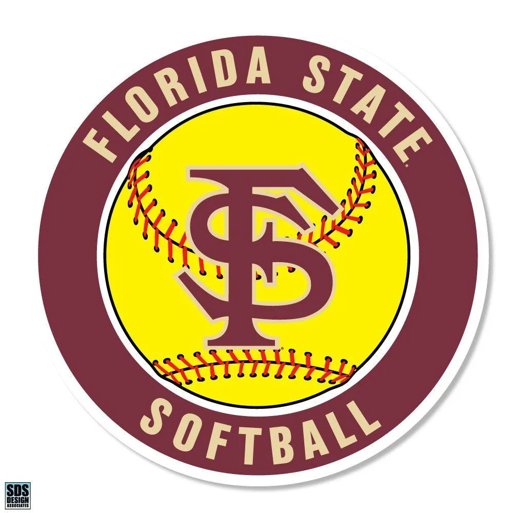  Fsu | Florida State 3  Softball Circle Decal | Alumni Hall