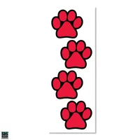  Dawgs | Dog Paw Prints 4- Pack Decals | Alumni Hall