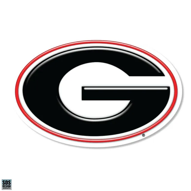 Alumni Hall Georgia Decal White Bulldog 12