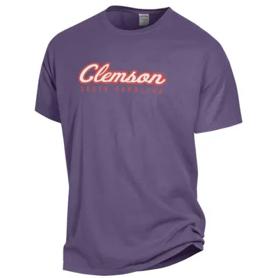 Clemson | Women's Straight Script Comfort Wash Tee Alumni Hall