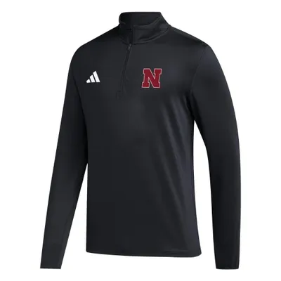 Huskers | Nebraska Adidas N Logo 1/4 Zip Golf Jacket Alumni Hall