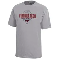 Hokies | Virginia Tech Champion Youth Wordmark Over Football Tee Alumni Hall