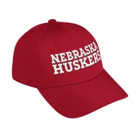 Huskers | Nebraska Adidas Polyester Structured Flex Fit Hat Alumni Hall