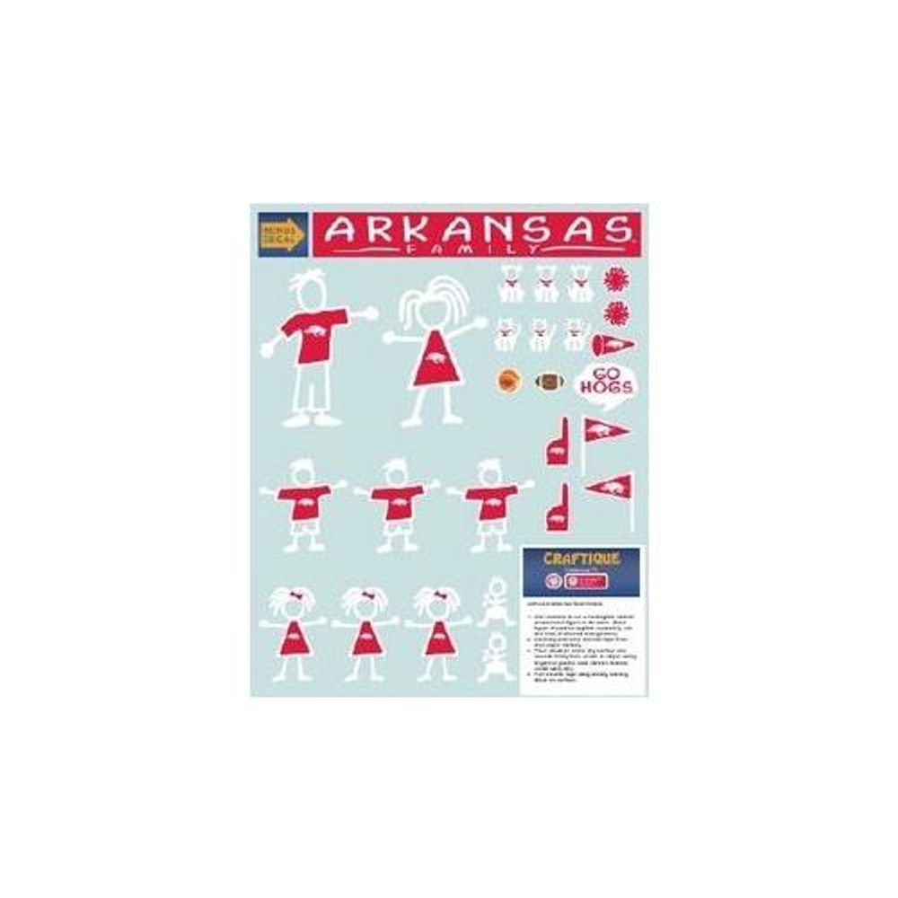 Arkansas Razorbacks Family Decal Sheet