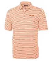 Vols | Tennessee Cutter & Amp ; Buck Vol Star Virtue Eco Pique Stripe Polo Alumni Hall