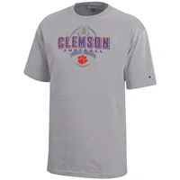 Clemson | Champion Youth Wordmark Over Football Tee Alumni Hall