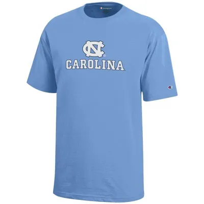 Unc | Carolina Champion Youth Combo Wordmark Tee Alumni Hall