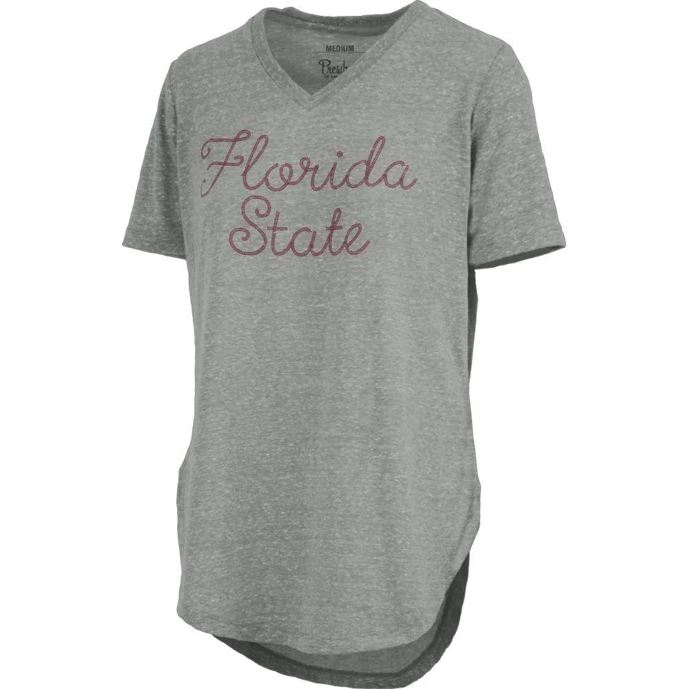 Fsu | Florida State Pressbox Chain Puff Knobi V- Neck Tee Alumni Hall