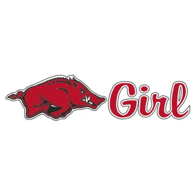  Arkansas Razorback Girl Decal 4 