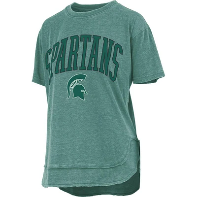 Michigan State Pressbox New Zealand Vintage Wash Poncho Top