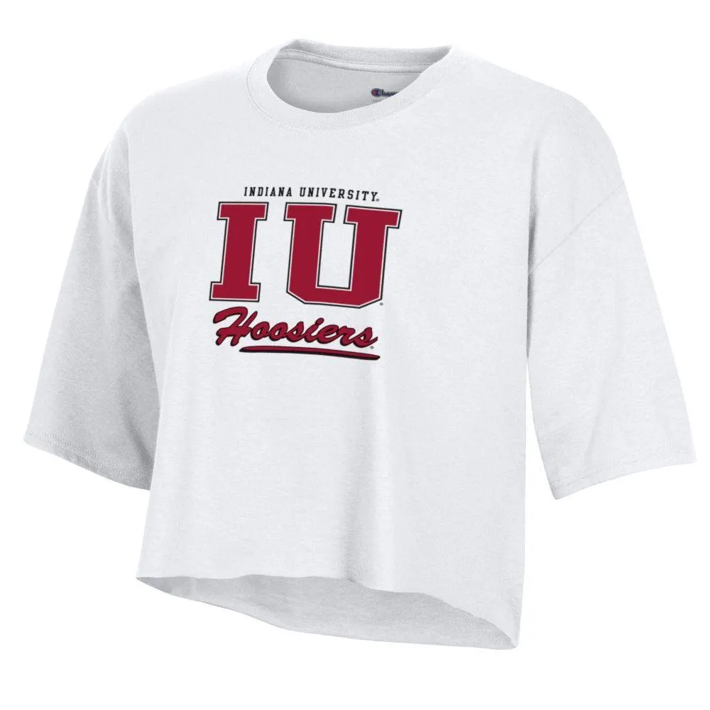 Hoosiers | Indiana Champion Women's Boyfriend Cropped Tee Alumni Hall