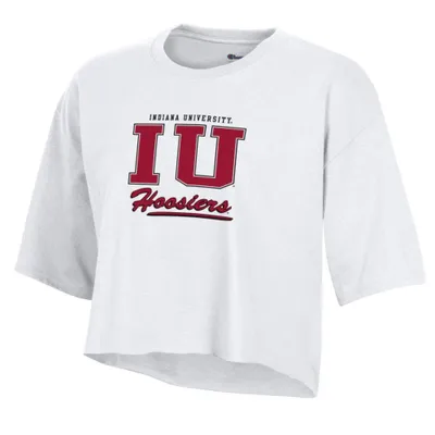 Hoosiers | Indiana Champion Women's Boyfriend Cropped Tee Alumni Hall