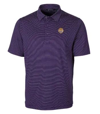 Lsu | Cutter & Amp ; Buck Vault Forge Pencil Stripe Polo Alumni Hall