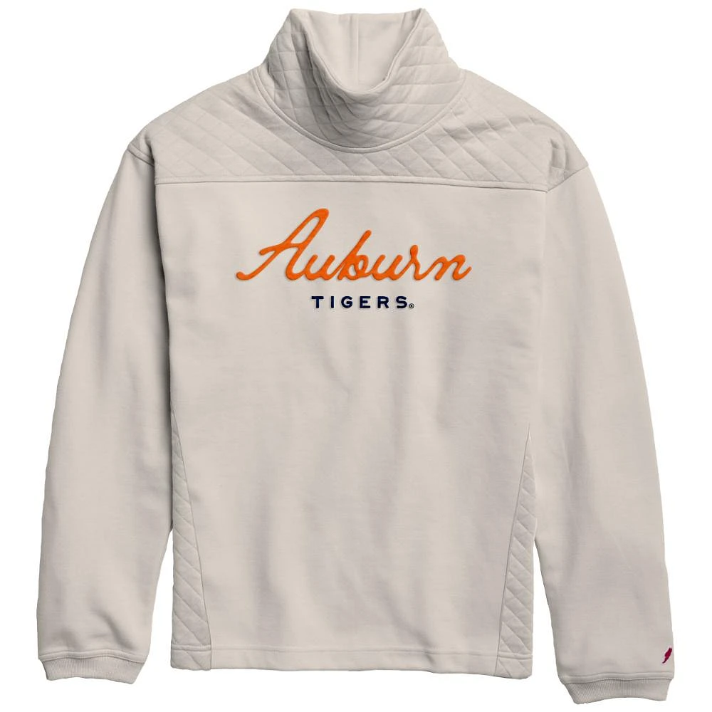 Auburn League Highland Funnel Neck Embroidered Script Pullover