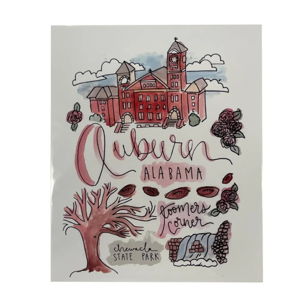 forvirring sponsor jurist Alumni Hall Aub | Auburn 8 X 10 City Print | Alumni Hall | Bridge Street  Town Centre