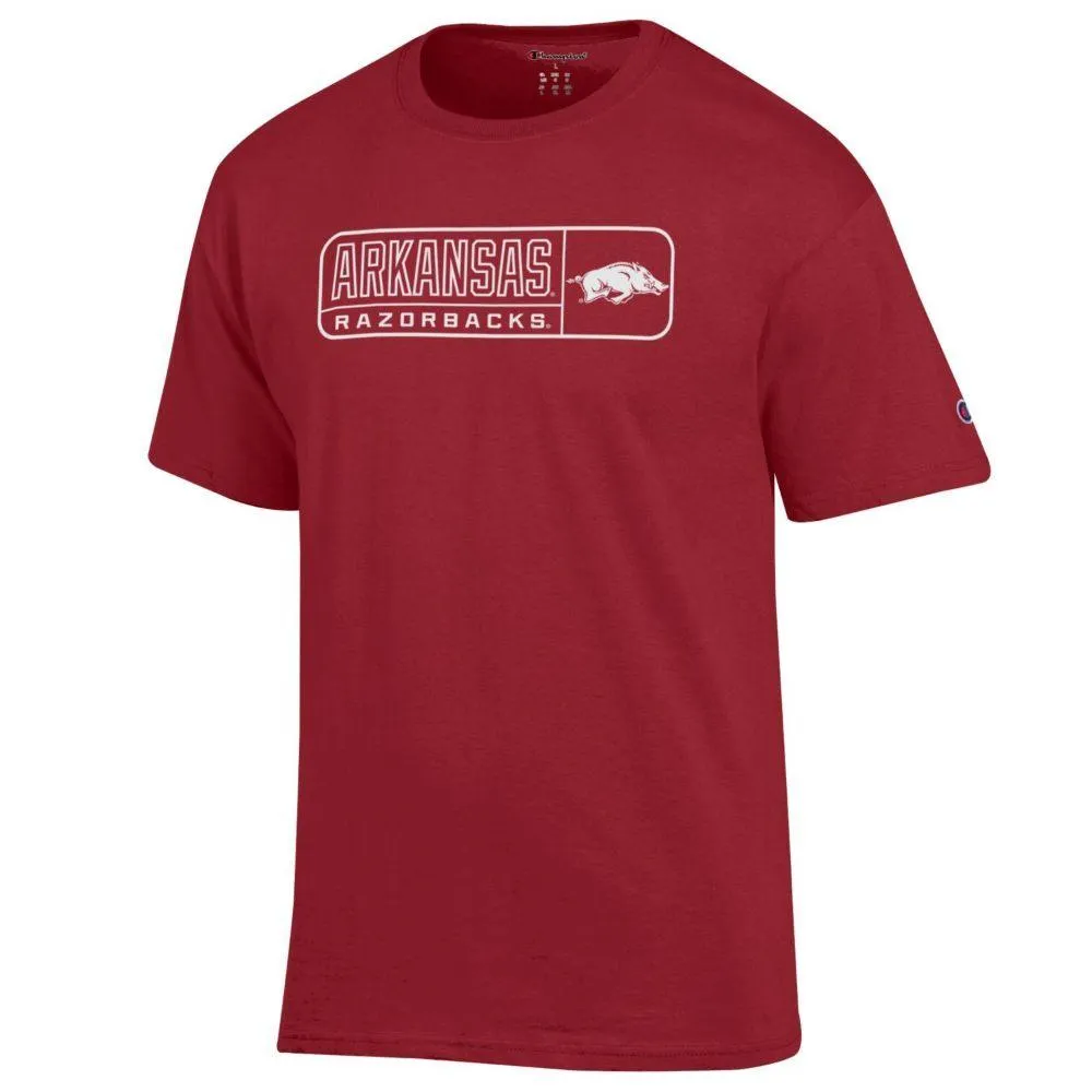 Razorbacks | Arkansas Champion Wordmark Logo Pill Tee Alumni Hall