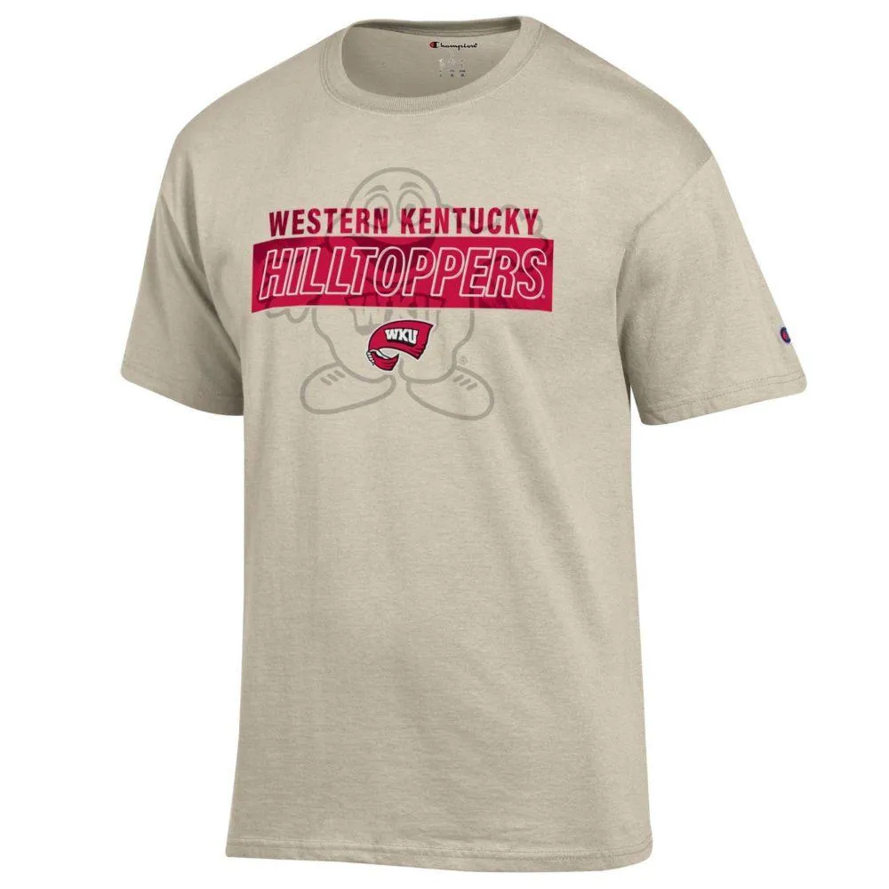 Wku | Western Kentucky Champion Wordmark Over Tonal Logo Tee Alumni Hall