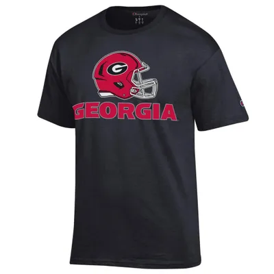 Dawgs | Georgia Champion Helmet Over Wordmark Tee Alumni Hall