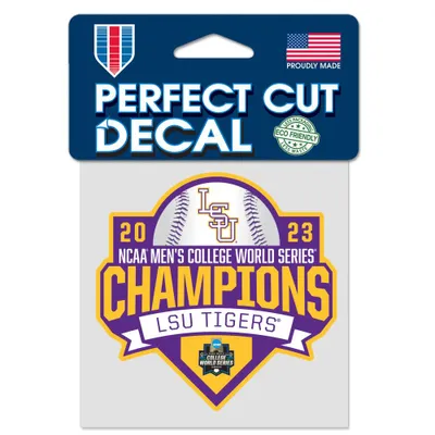  Lsu | Lsu Wincraft 2023 College World Series Champs 4 X 4  Decal | Alumni Hall