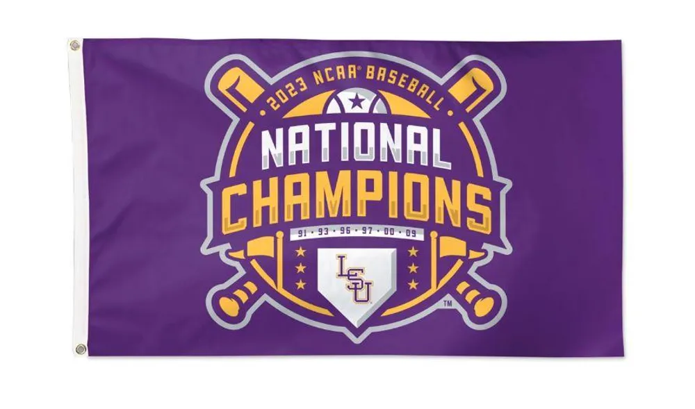  Lsu | Lsu Wincraft 2023 College World Series Champs 3 X 5  House Flag | Alumni Hall