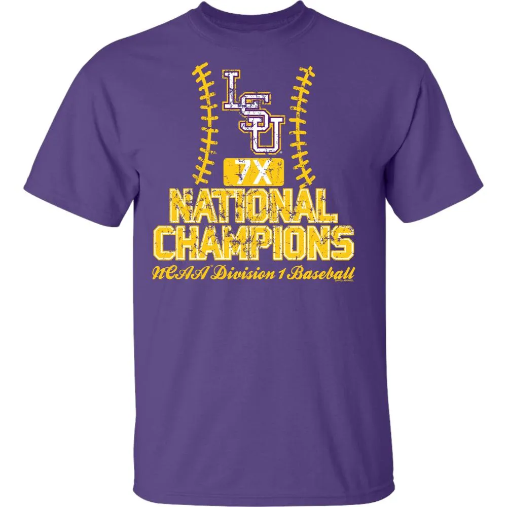 Men's College World Series Champions 2023 LSU Tigers Baseball 7X