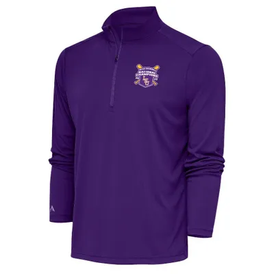 Lsu | Antigua 2023 College World Series Champs Tribute 1/4 Zip Pullover Alumni Hall