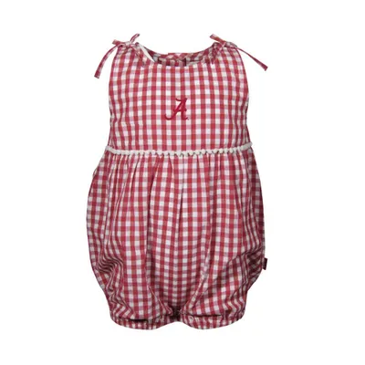 Bama | Alabama Garb Infant Teagan Gingham Onesie Alumni Hall