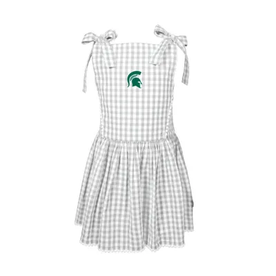 Spartans | Michigan State Garb Toddler Teagan Gingham Dress Alumni Hall