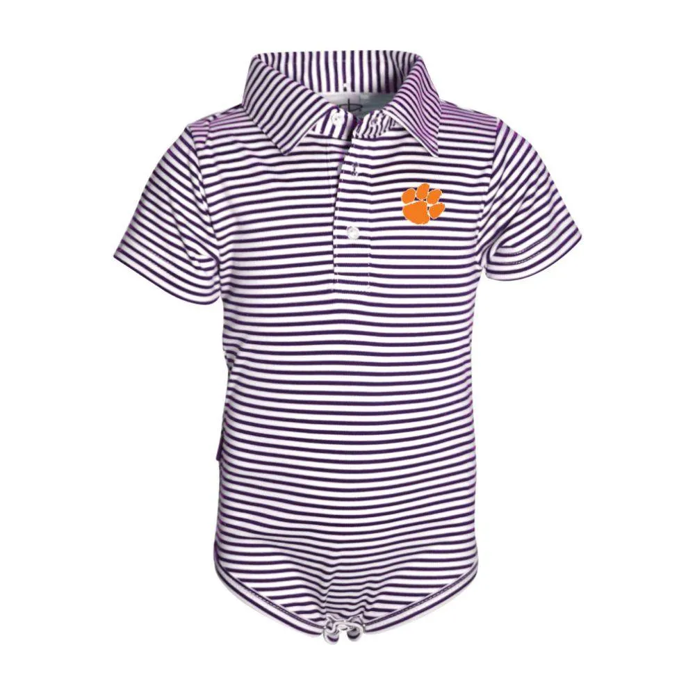 Clemson | Garb Infant Carson Stripe Polo Jumper Alumni Hall