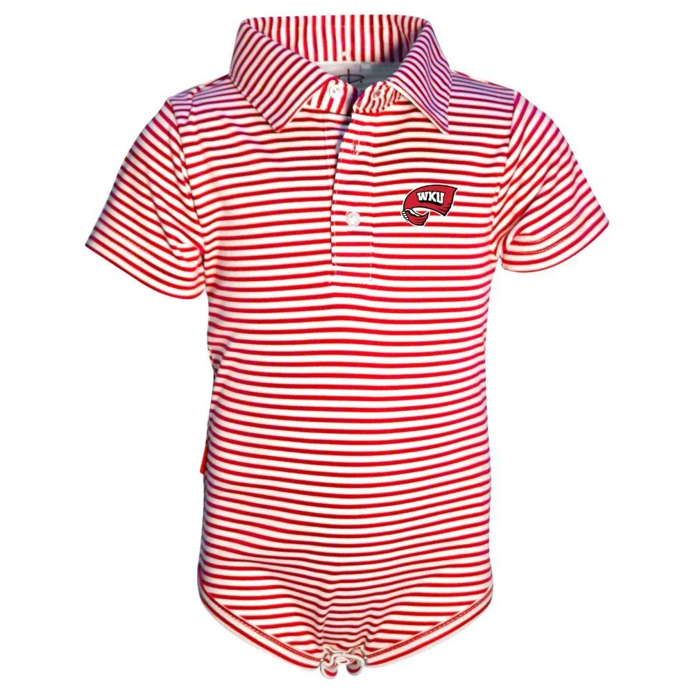 Wku | Western Kentucky Garb Infant Carson Stripe Polo Jumper Alumni Hall