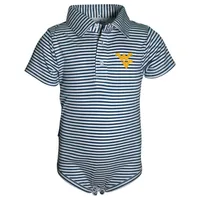 Wvu | West Virginia Garb Infant Carson Stripe Polo Jumper Alumni Hall