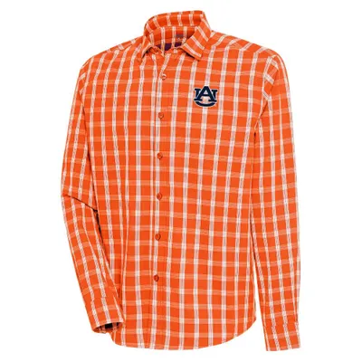 Aub | Auburn Antigua Carry Long Sleeve Woven Shirt Alumni Hall