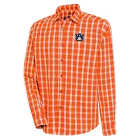 Aub | Auburn Antigua Carry Long Sleeve Woven Shirt Alumni Hall