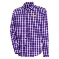 Lsu | Antigua Carry Long Sleeve Woven Shirt Alumni Hall