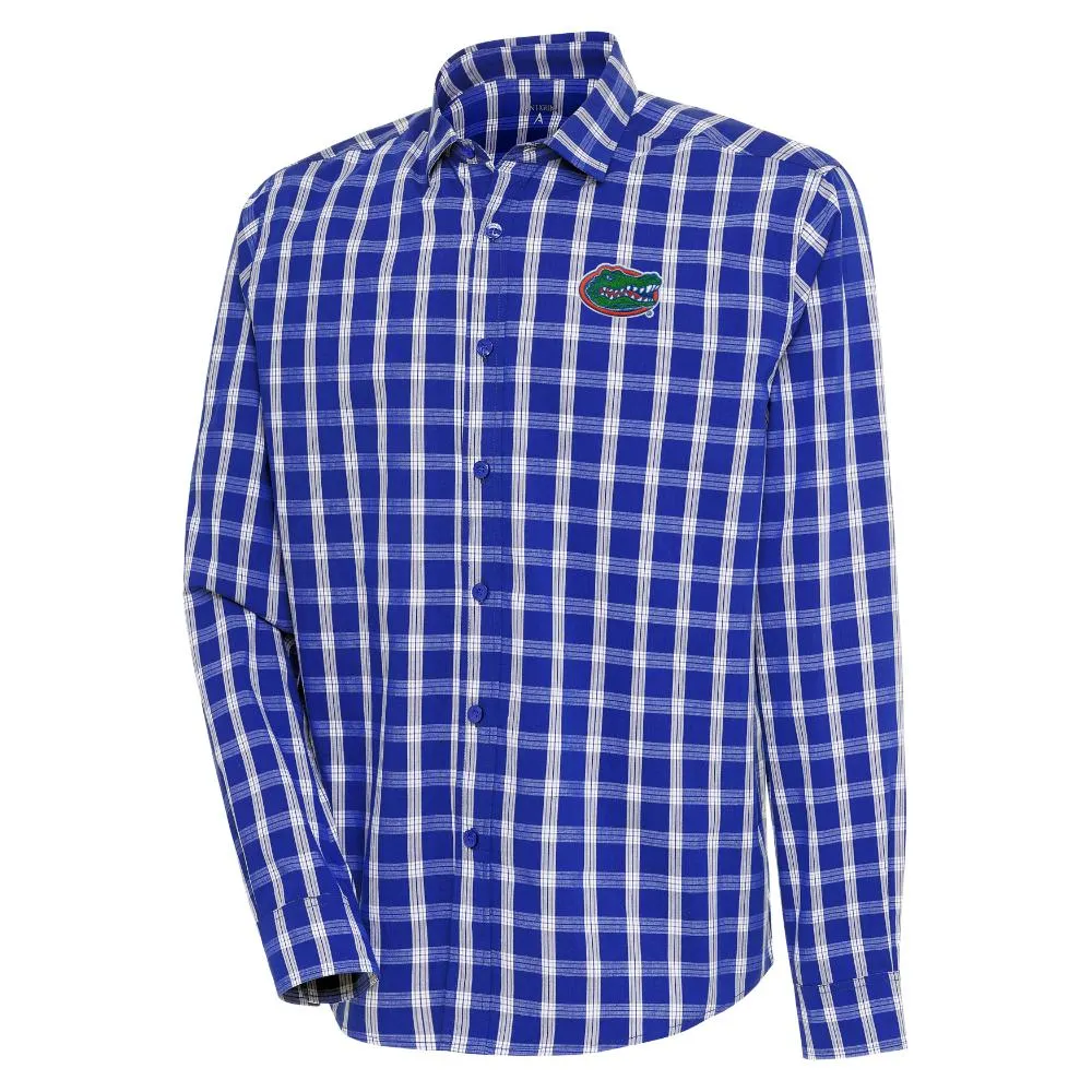 Lids Chicago Cubs Antigua Ease Flannel Button-Up Long Sleeve Shirt -  Royal/White