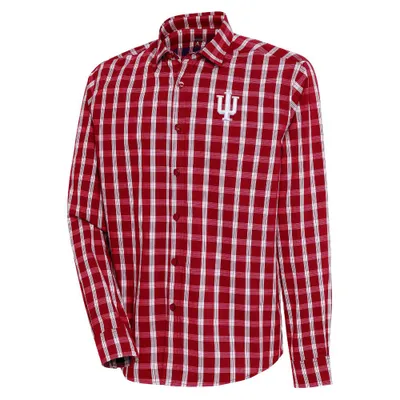 Hoosiers | Indiana Antigua Carry Long Sleeve Woven Shirt Alumni Hall